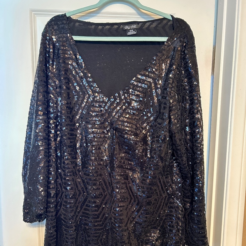 Sequin plus size cocktail